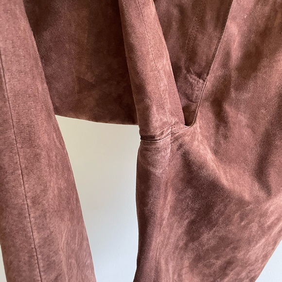 Size 10 Bushwhacker Vintage Brown Leather Straight Leg Pants - Picture 14 of 17